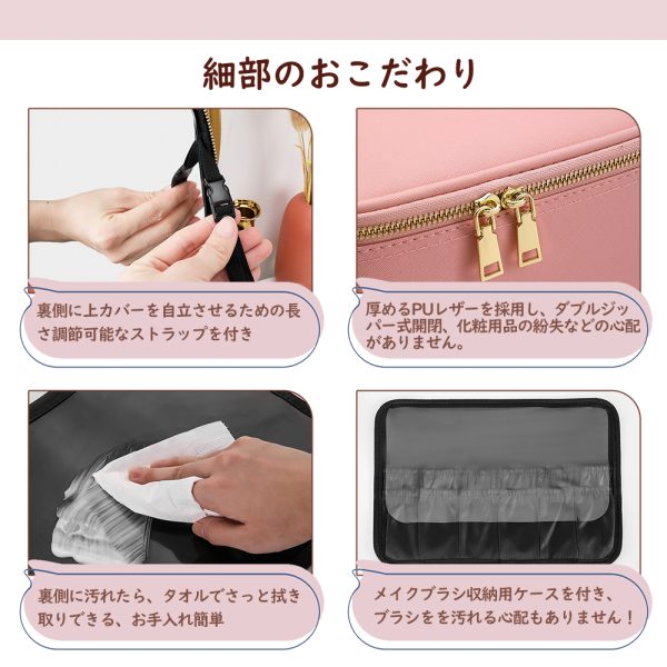 女優ミラー ミラー ライト付き メイクボックス 鏡付き LEDライト
